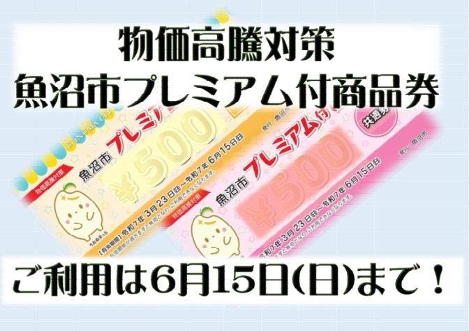 魚沼市プレミアム付商品券