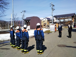 市内施設へのあいさつ回りの画像