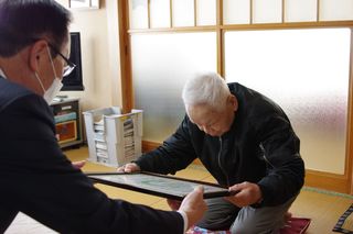 100歳になる皆様を訪問（1月25日・28日）の画像