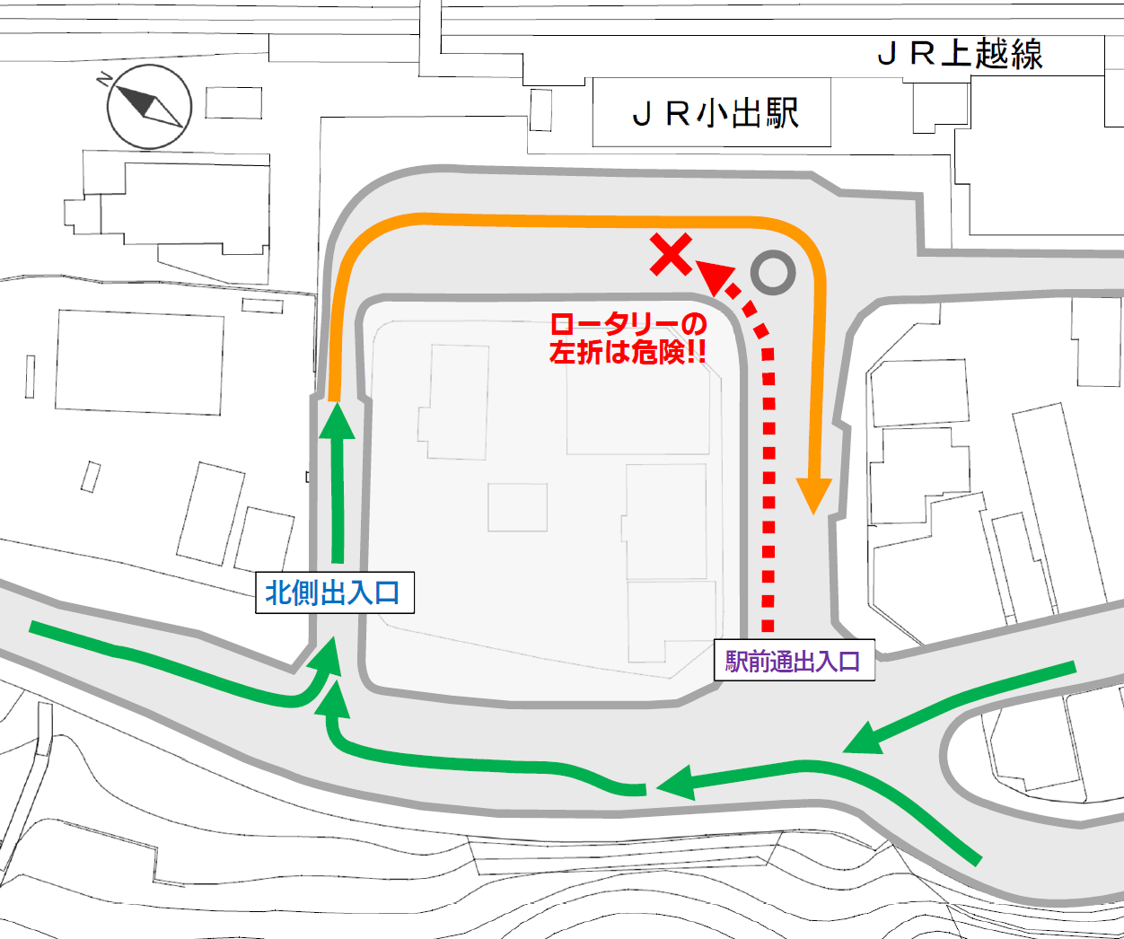 駅前順路図（カラー）