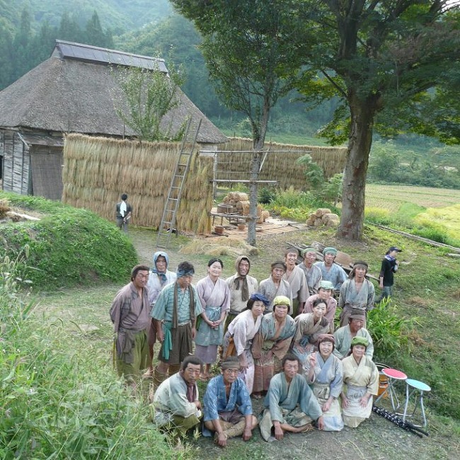 大河ドラマ『天地人』地元のエキストラの皆さんの集合写真