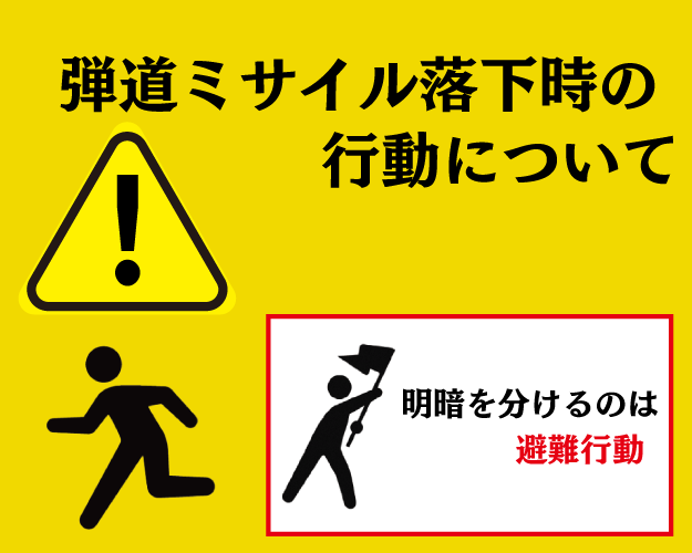 弾道ミサイル落下時の行動についてバナー画像