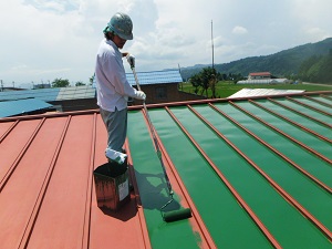 ビソー屋根塗装作業