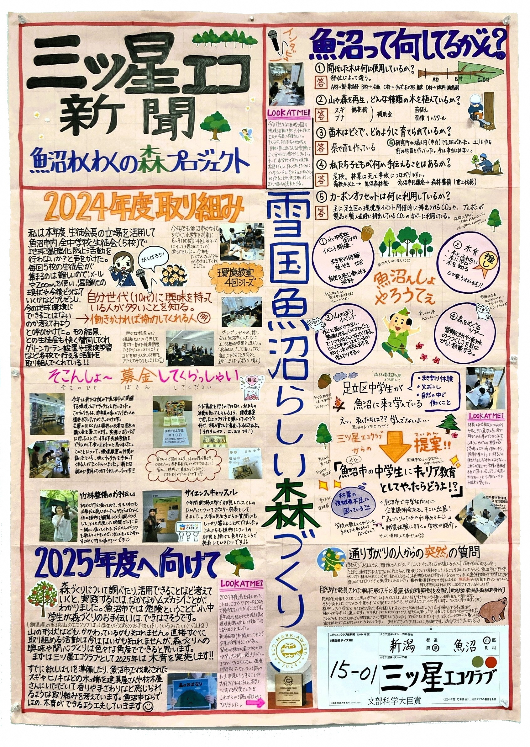 三ツ星エコクラブ　壁新聞