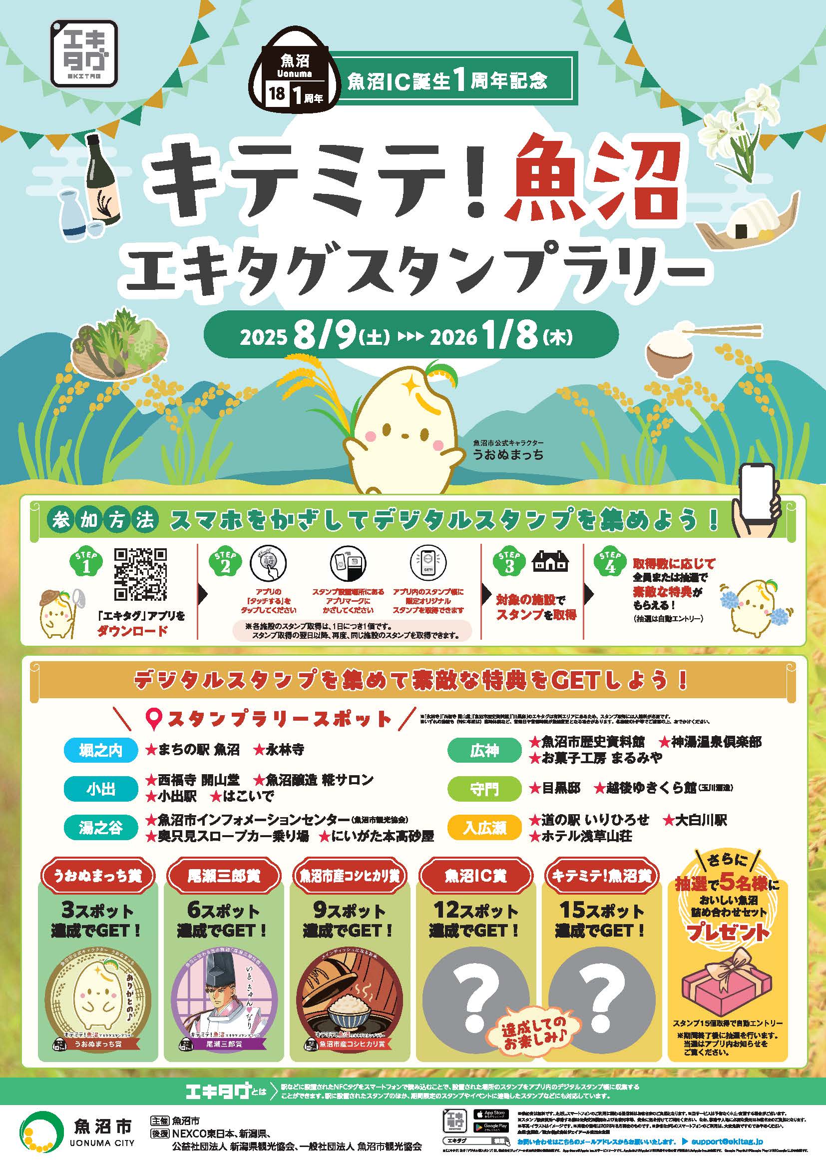 キテミテ！魚沼エキタグスタンプラリー