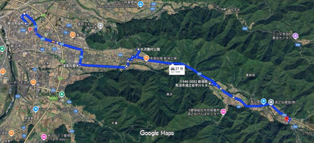 隊区内行進訓練経路