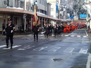 分列行進の様子