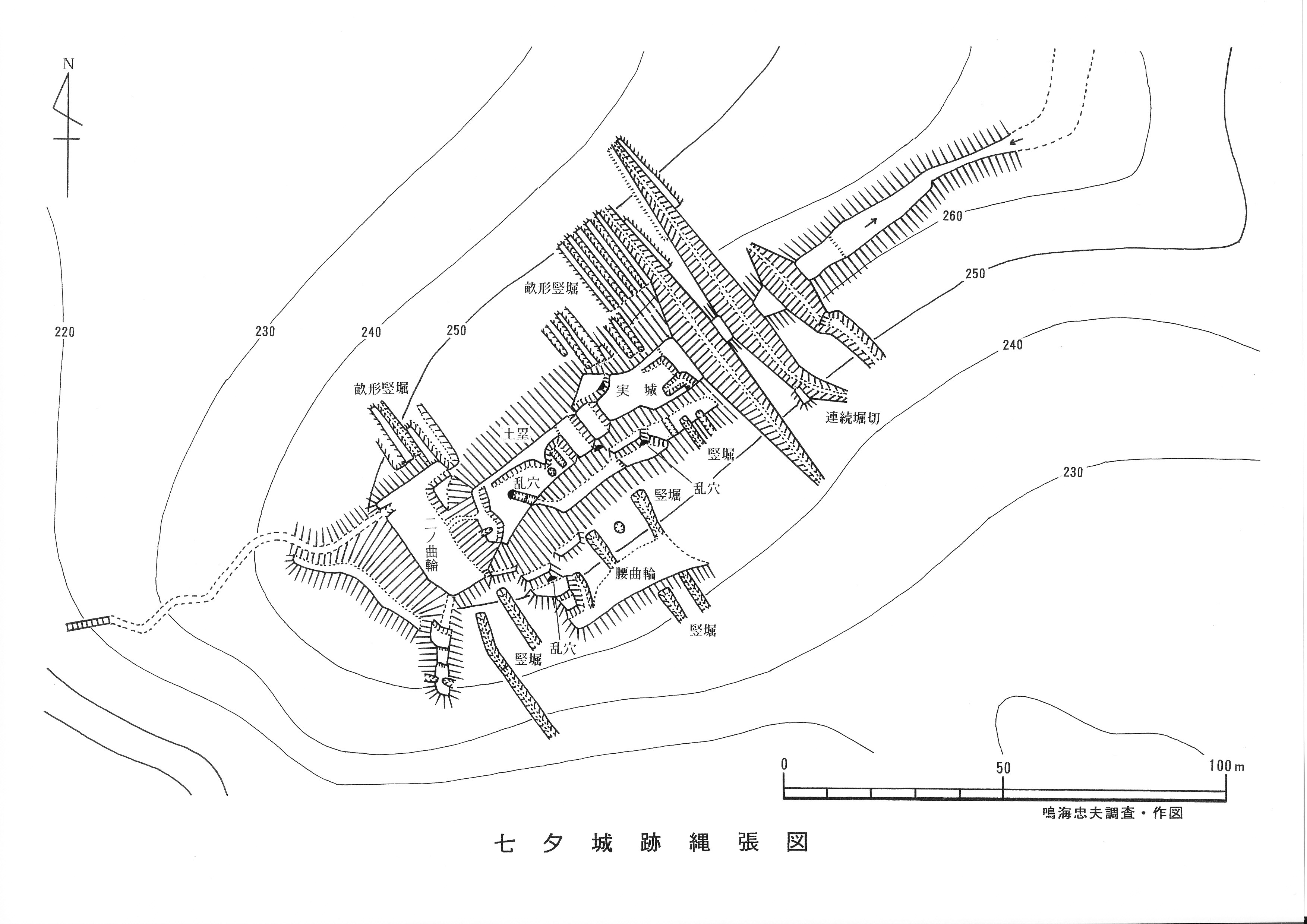 七夕城 縄張り図