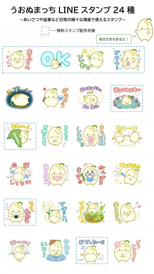 うおぬまっちLINEスタンプ