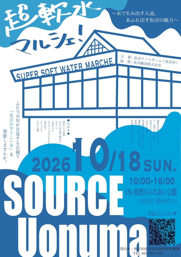 超軟水マルシェポスター