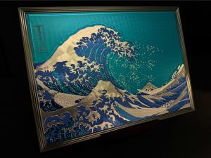 金属絵画 『神奈川沖浪裏』