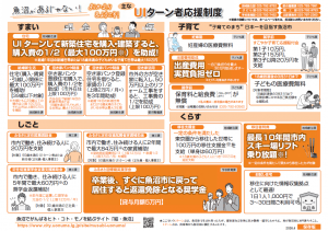 UIターン者応援制度（表）